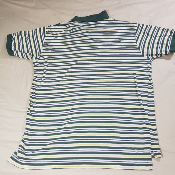 Vintage 80s The MENS Store at Sears Green Yellow Golf Polo Shirt - Picture 6 of 7